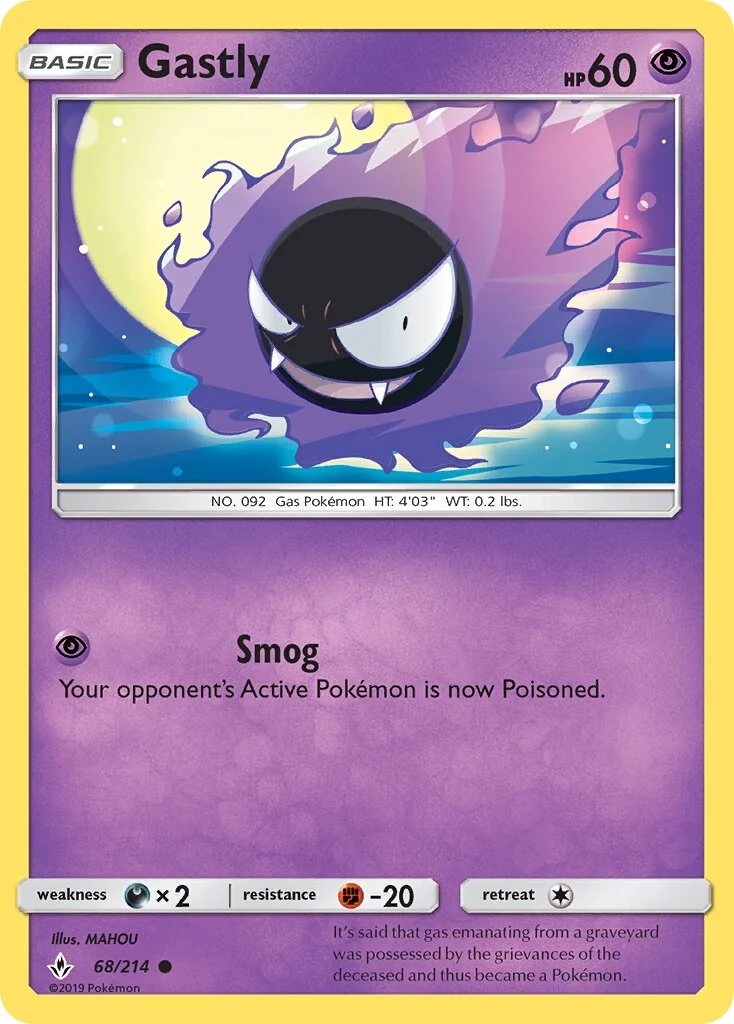Gastly 「UNB 68/214」「EN」