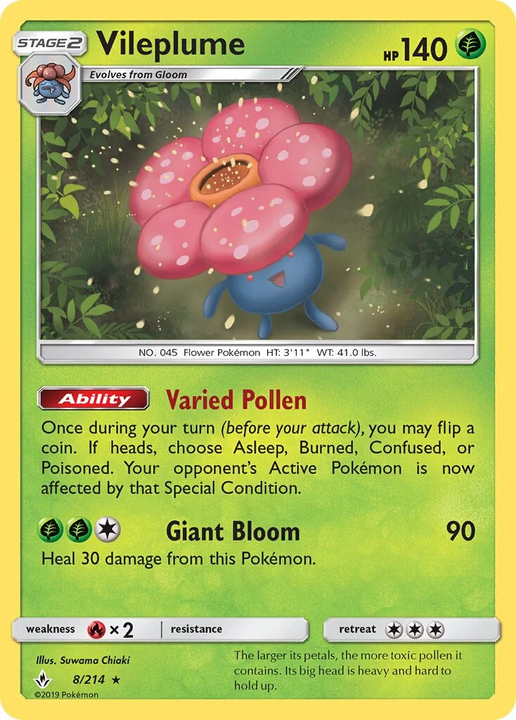 Vileplume 「UNB 8/214」「EN」