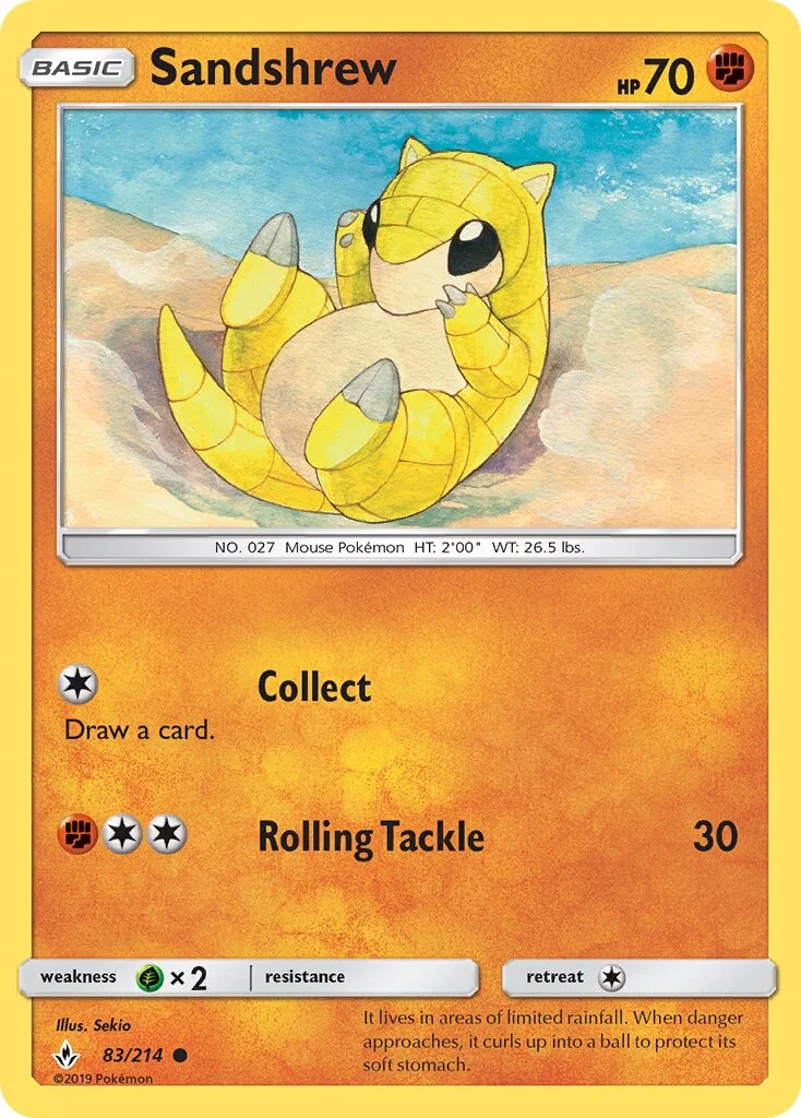 Sandshrew 「UNB 83/214」「EN」