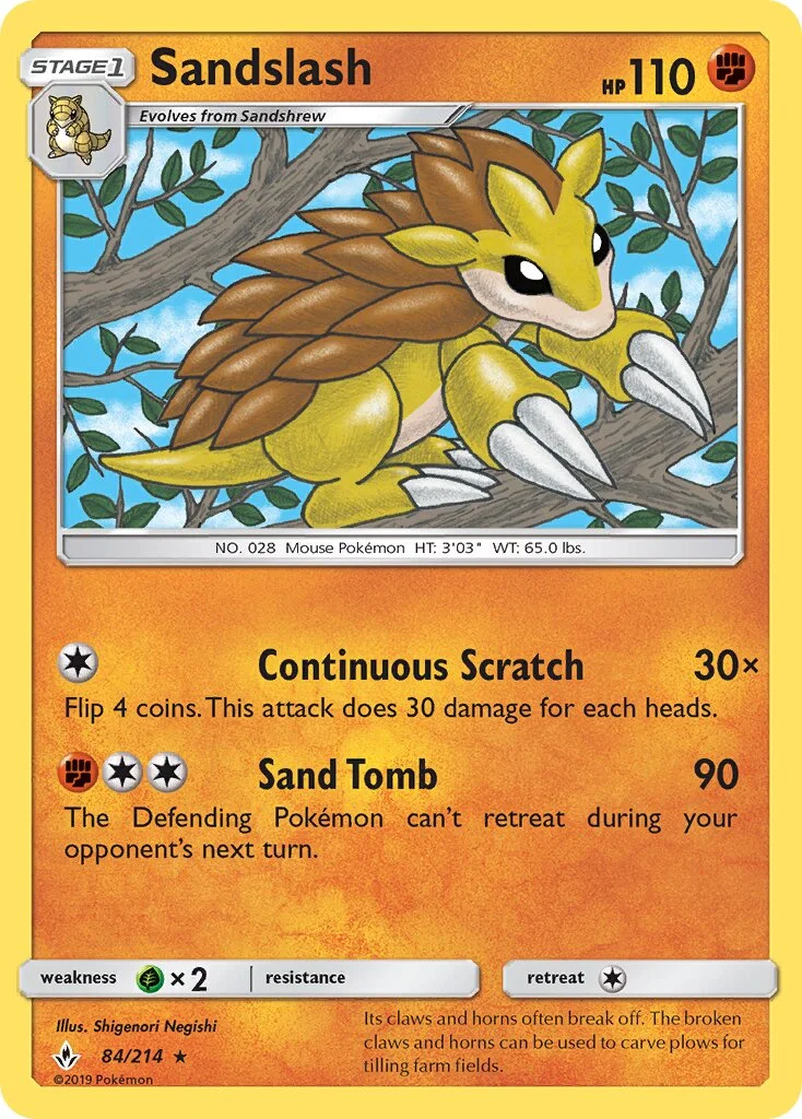 Sandslash 「UNB 84/214」「EN」