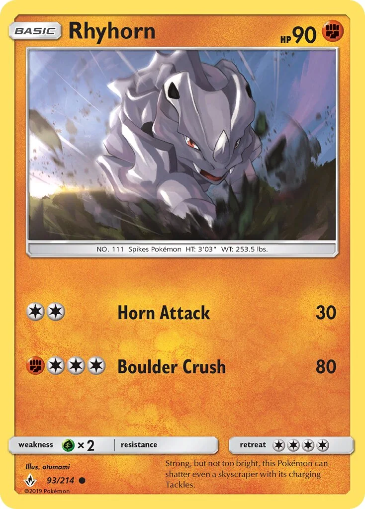 Rhyhorn 「UNB 93/214」「EN」