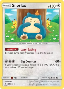 Snorlax #158/214 · Pokémon