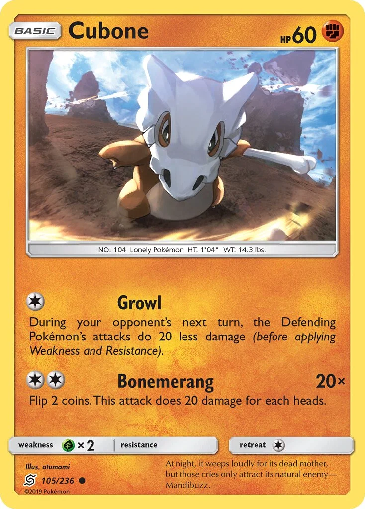 Cubone 「UNM 105/236」「EN」