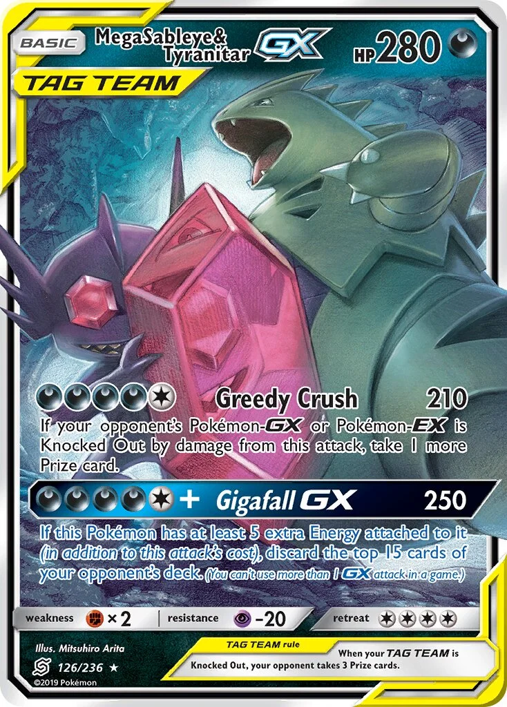 Mega Sableye & Tyranitar-GX 「UNM 126/236」「EN」