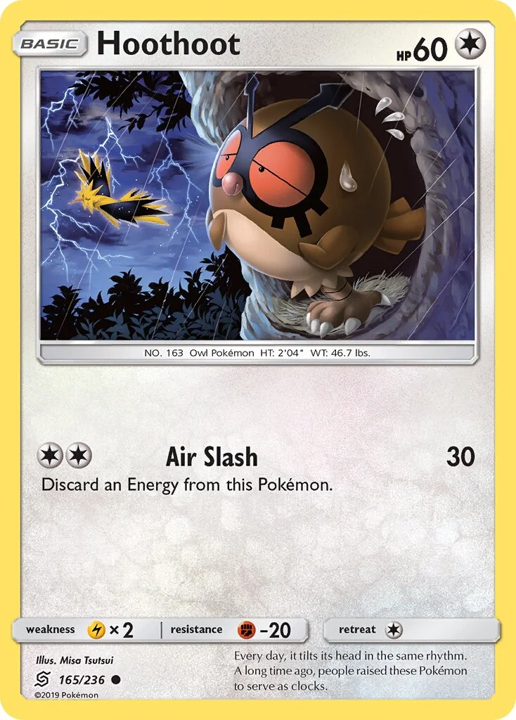 Hoothoot 「UNM 165/236」「EN」
