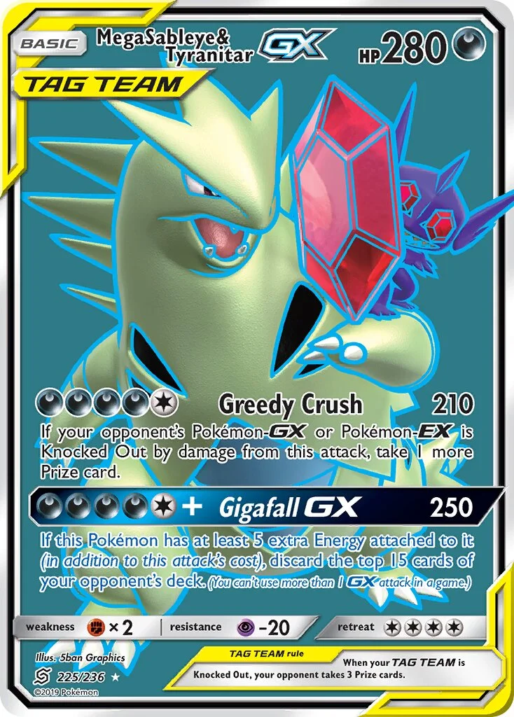 Mega Sableye & Tyranitar-GX 「UNM 225/236」「EN」