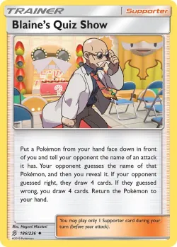 Blaine's Quiz Show #186/236 · Pokémon