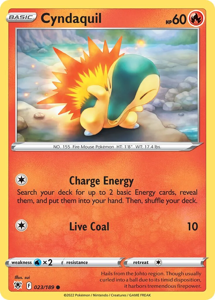 Cyndaquil 「ASR 023/189」「EN」