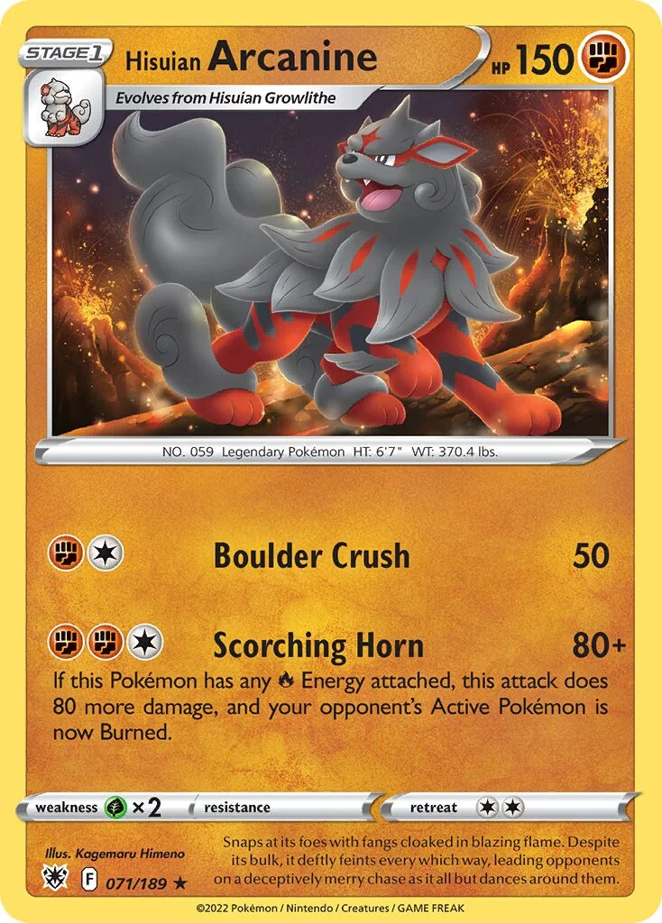Hisuian Arcanine 「ASR 071/189」「EN」