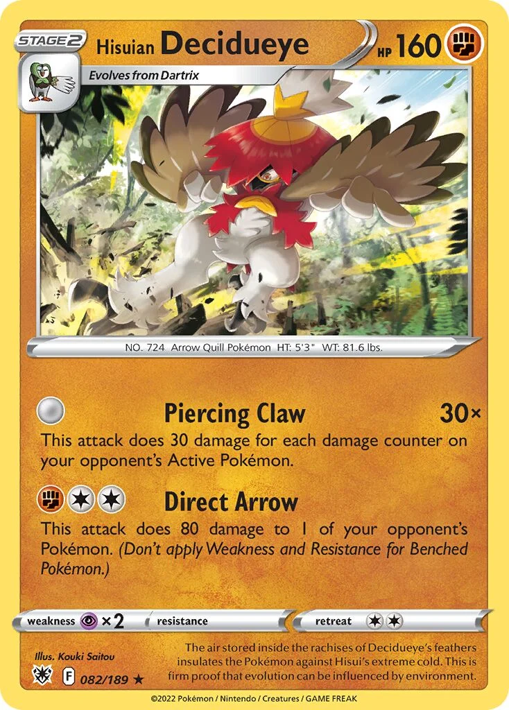 Hisuian Decidueye 「ASR 082/189」「EN」