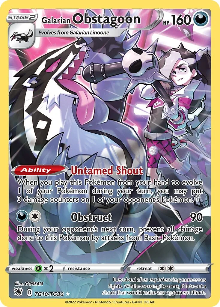 Galarian Obstagoon 「ASR TG10/TG30」「EN」