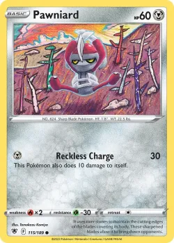Pawniard #115/189 · Pokémon