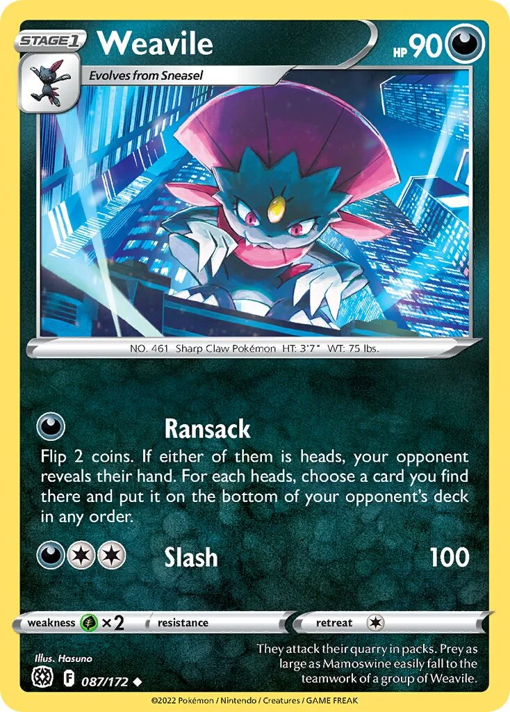 Weavile 「BRS 087/172」「EN」