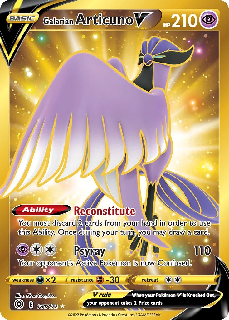 Galarian Articuno V 「BRS 181/172」「EN」