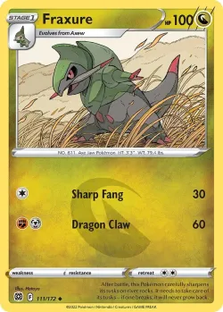 Fraxure #111/172 · Pokémon