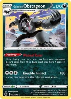 Galarian Obstagoon #037/073 · Pokémon