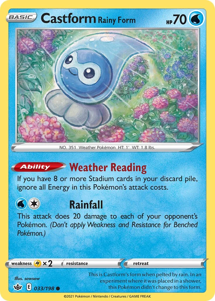 Castform Rainy Form 「CRE 033/198」「EN」