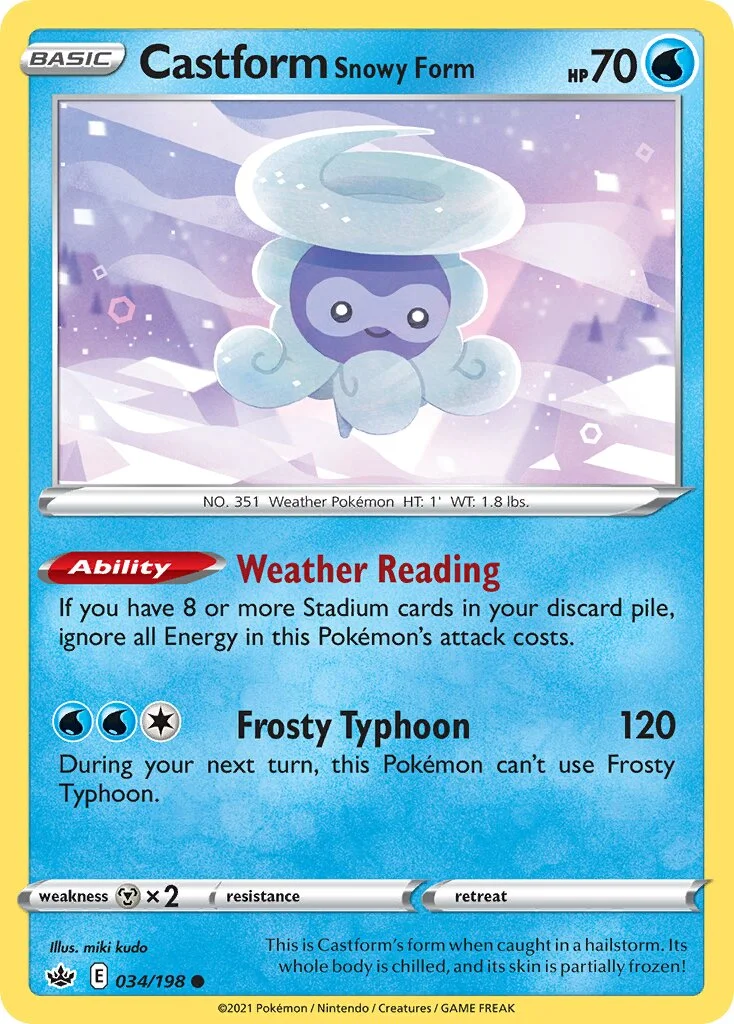 Castform Snowy Form 「CRE 034/198」「EN」