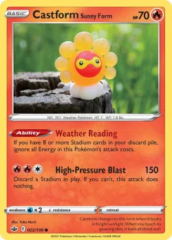 Castform Sunny Form #022/198 · Pokémon