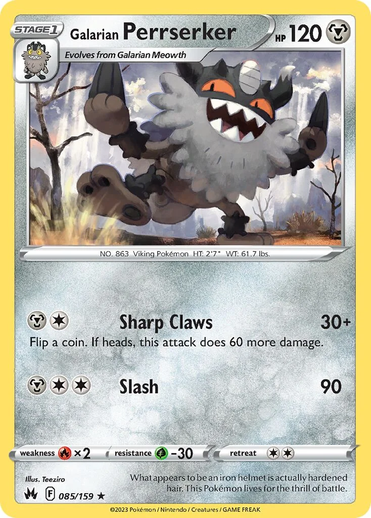 Galarian Perrserker 「CRZ 085/159」「EN」