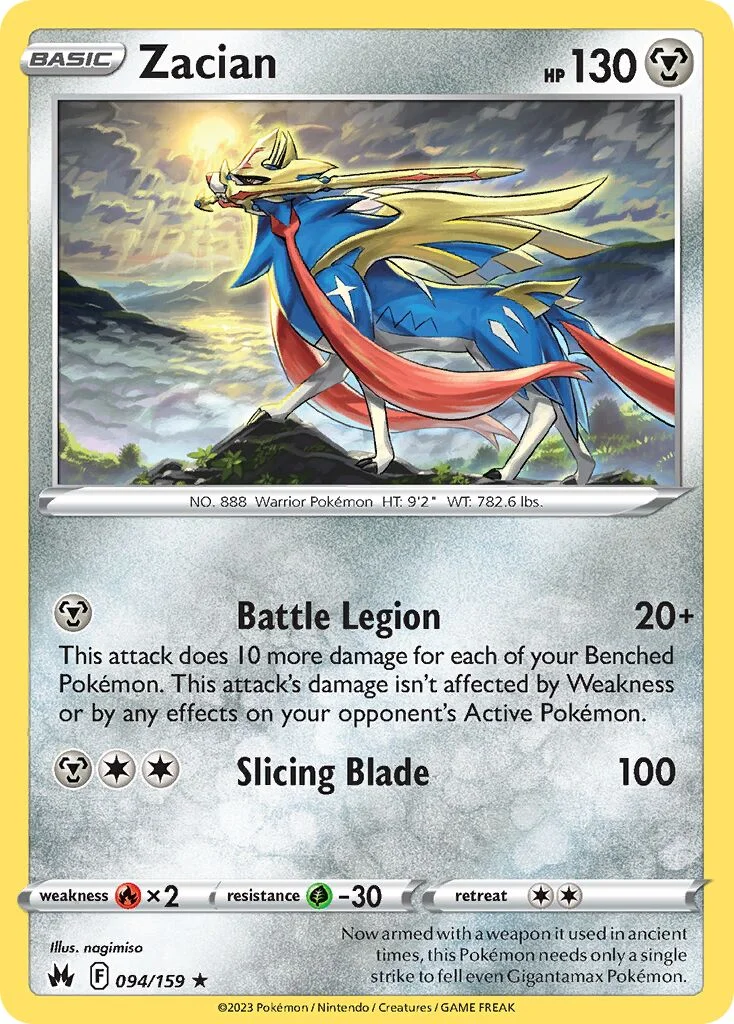 Zacian 「CRZ 094/159」「EN」