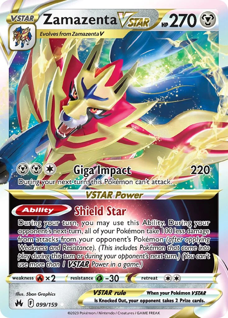 Zamazenta VSTAR 「CRZ 099/159」「EN」