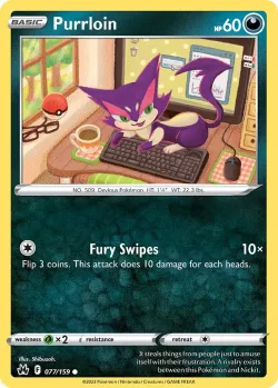 Purrloin #077/159 · Pokémon