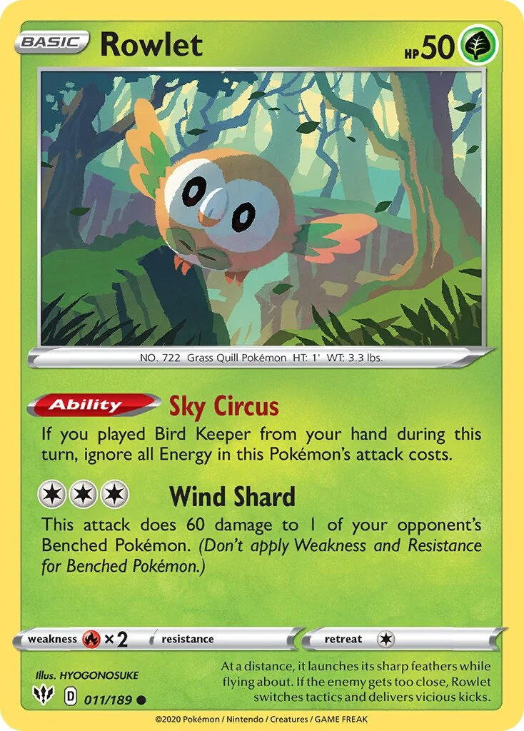 Rowlet 「DAA 011/189」「EN」