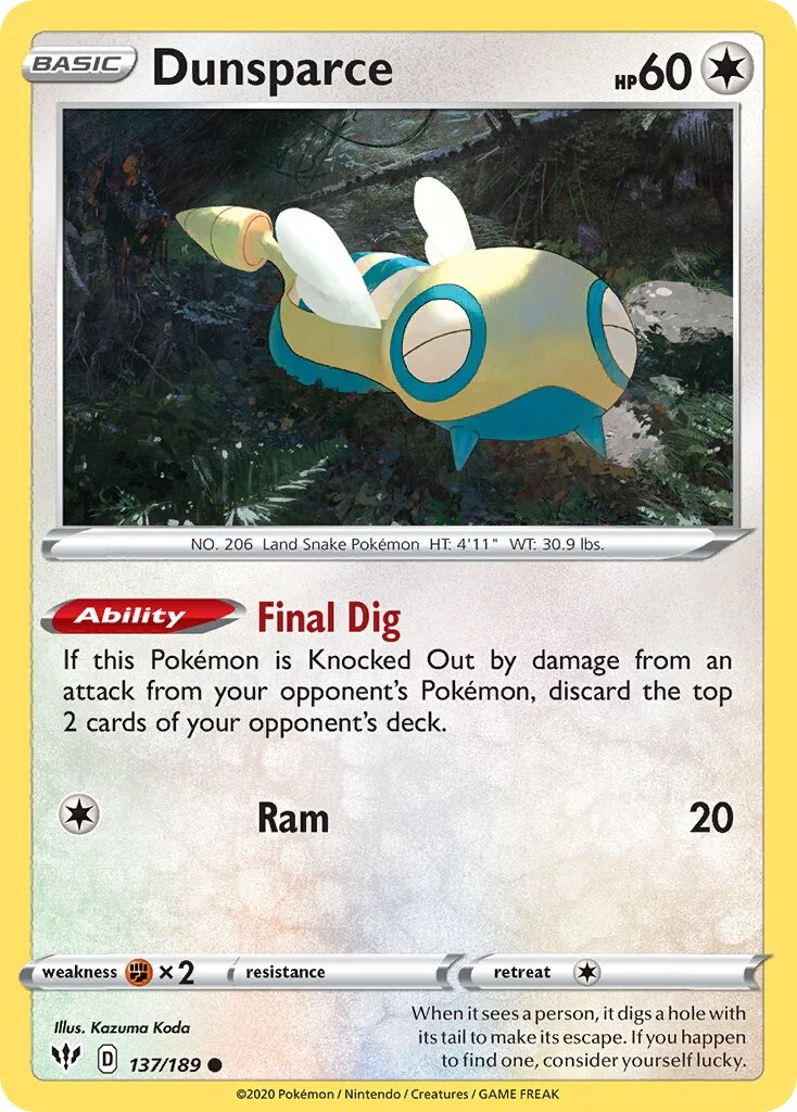 Dunsparce 「DAA 137/189」「EN」