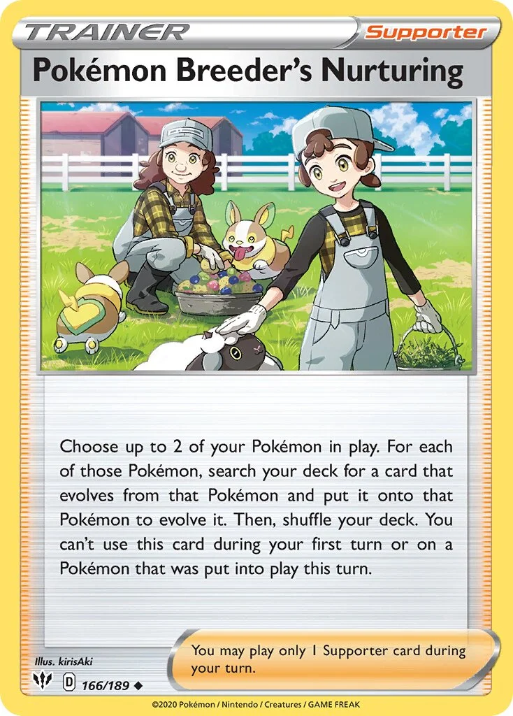 Pokémon Breeder's Nurturing 「DAA 166/189」「EN」