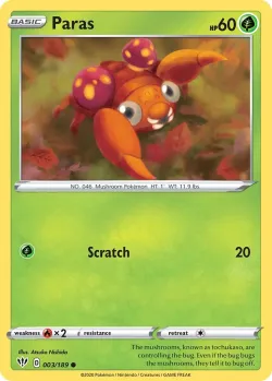 Paras #003/189 · Pokémon