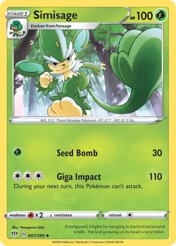 Simisage #007/189 · Pokémon