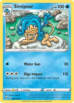 Simipour #042/189 · Pokémon