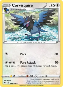 Corvisquire #155/189 · Pokémon