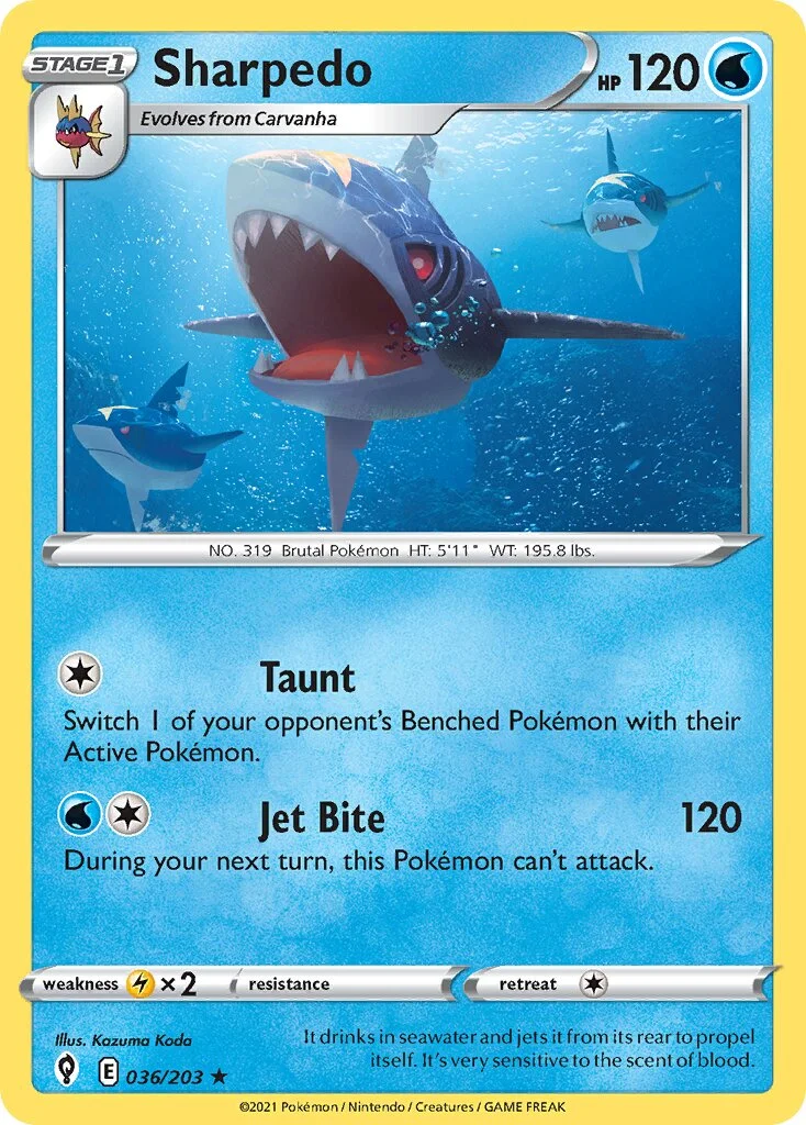 Sharpedo 「EVS 036/203」「EN」