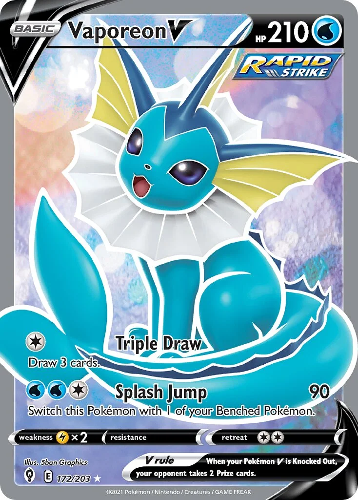 Vaporeon V 「EVS 172/203」「EN」