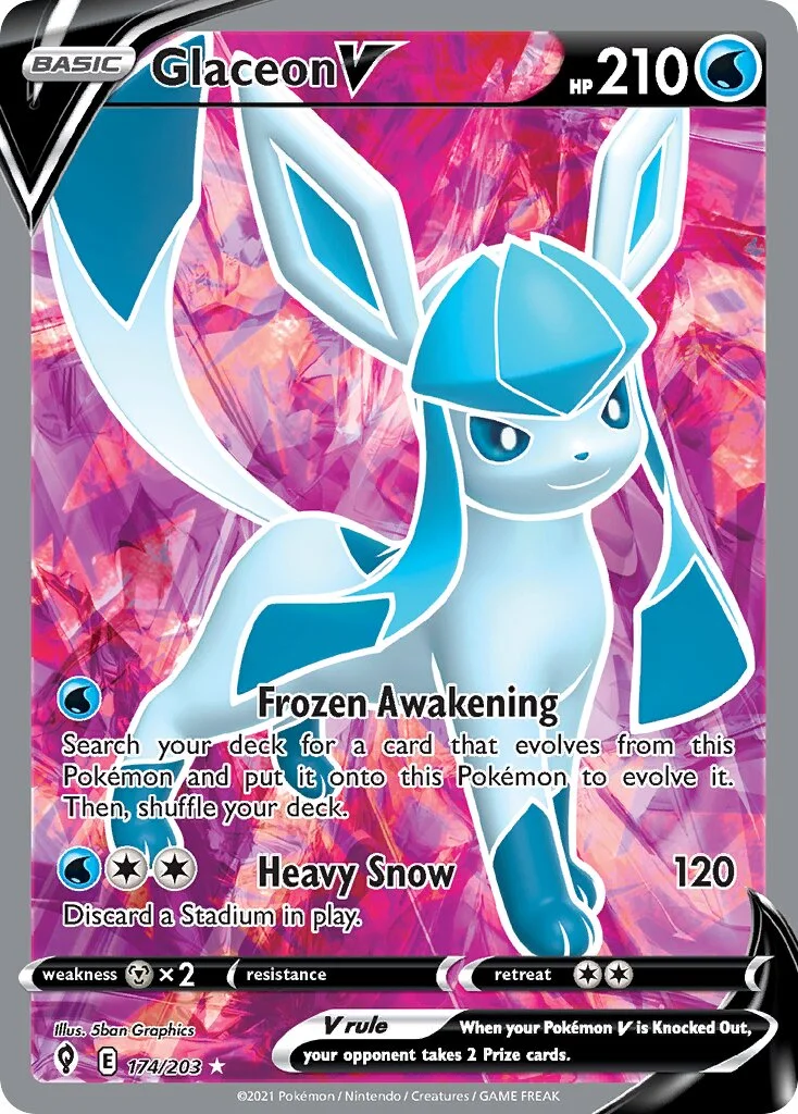 Glaceon V 「EVS 174/203」「EN」