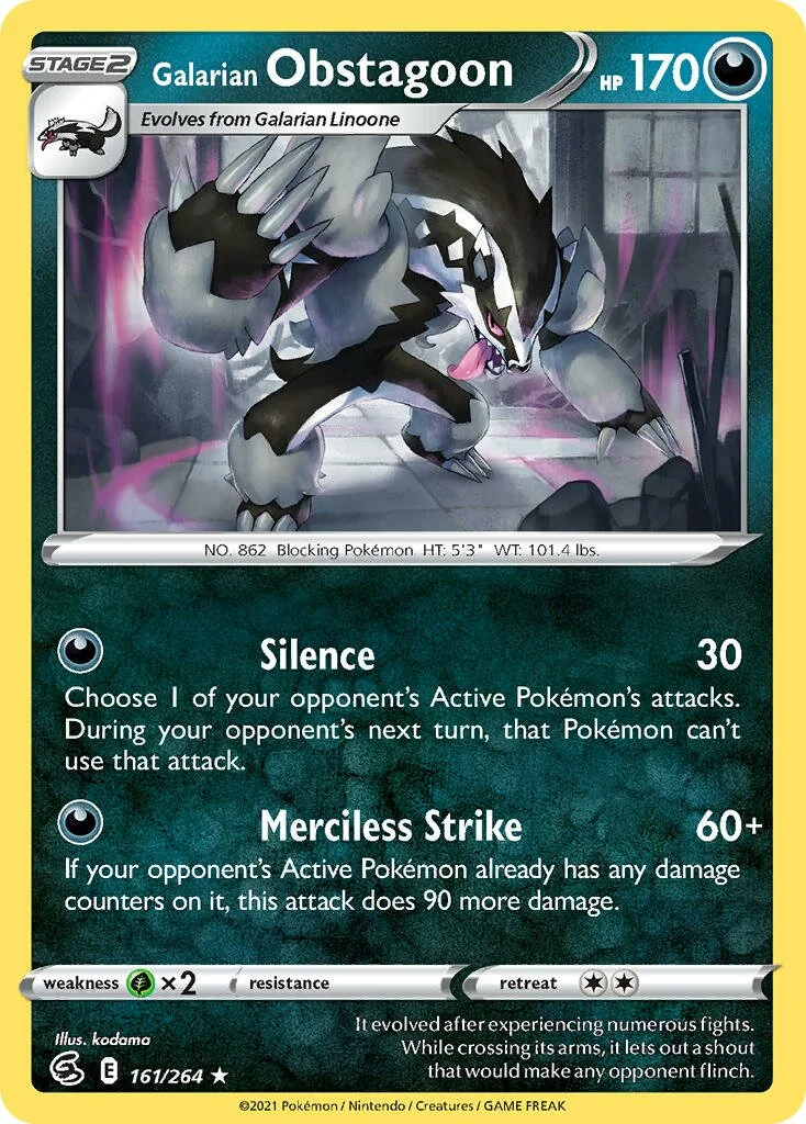 Galarian Obstagoon 「FST 161/264」「EN」