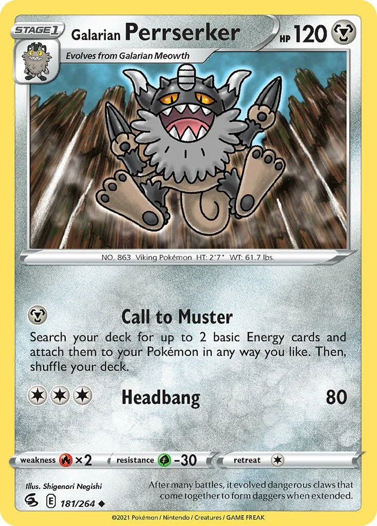 Galarian Perrserker 「FST 181/264」「EN」
