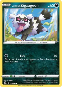 Galarian Zigzagoon #159/264 · Pokémon