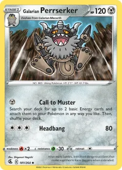 Galarian Perrserker #181/264 · Pokémon
