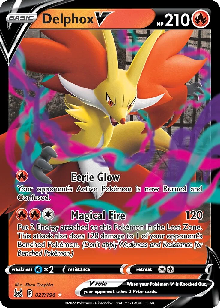 Delphox V 「LOR 027/196」「EN」