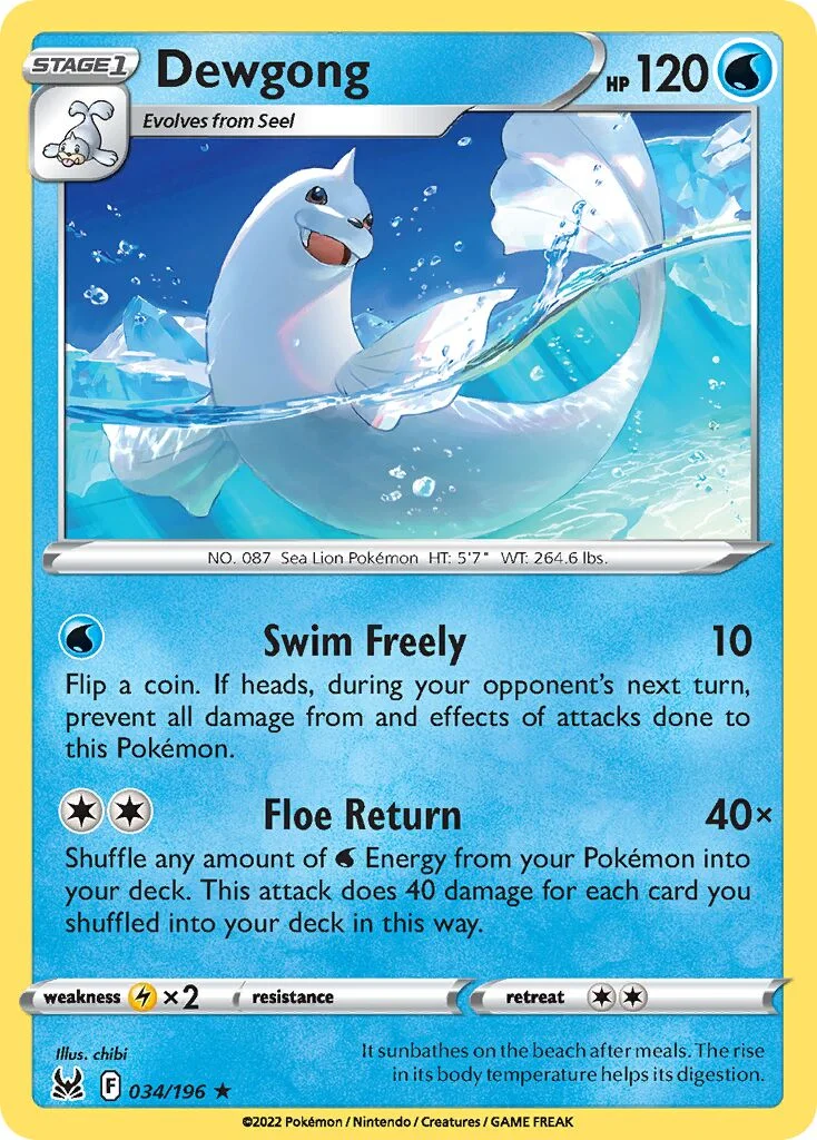 Dewgong 「LOR 034/196」「EN」