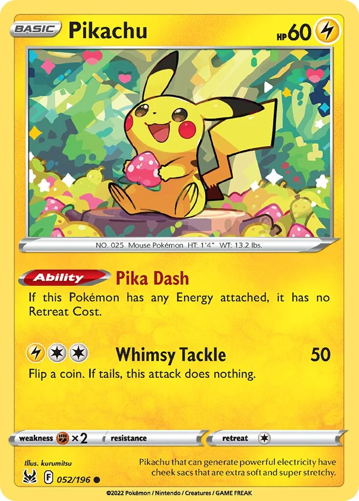 Pikachu 「LOR 052/196」「EN」