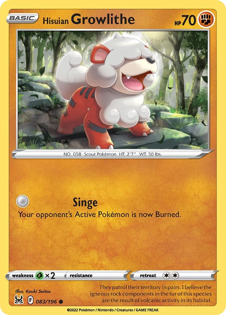 Hisuian Growlithe 「LOR 083/196」「EN」