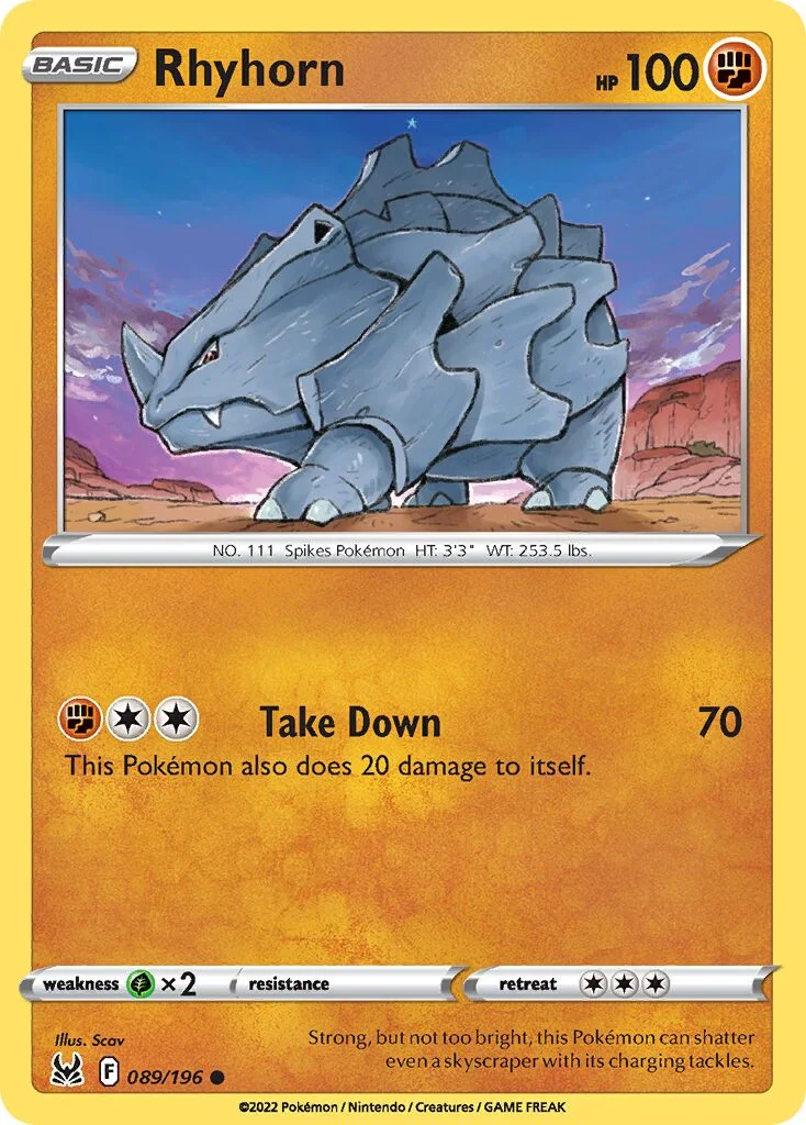 Rhyhorn 「LOR 089/196」「EN」
