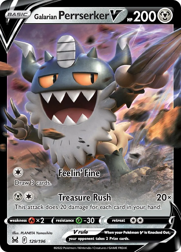 Galarian Perrserker V 「LOR 129/196」「EN」