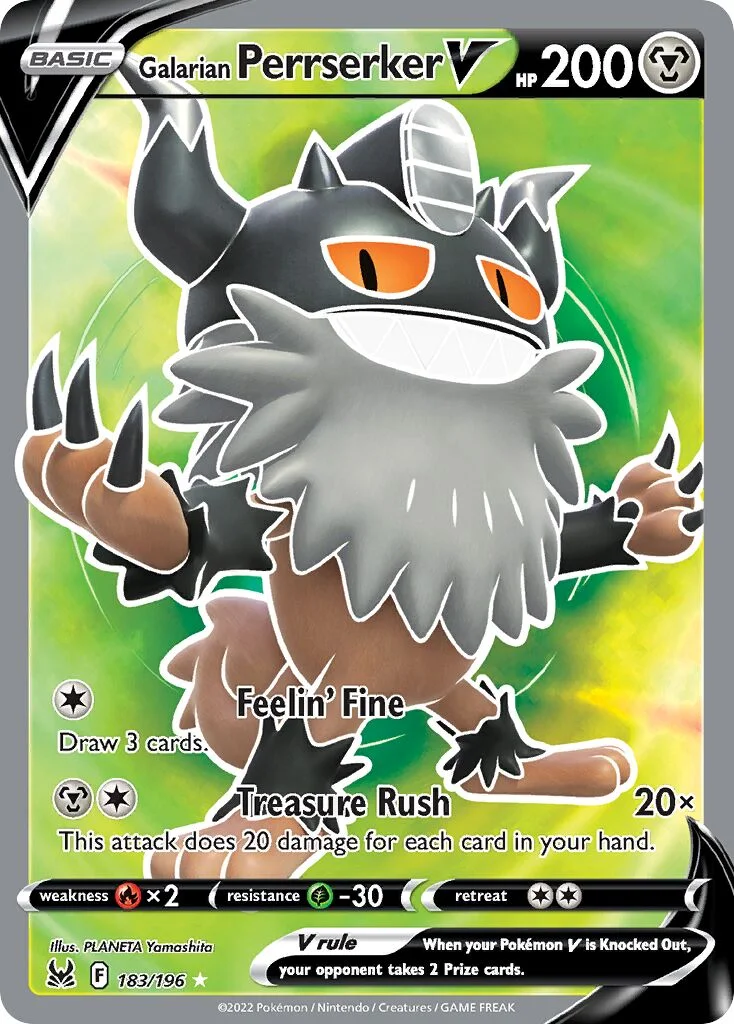 Galarian Perrserker V 「LOR 183/196」「EN」