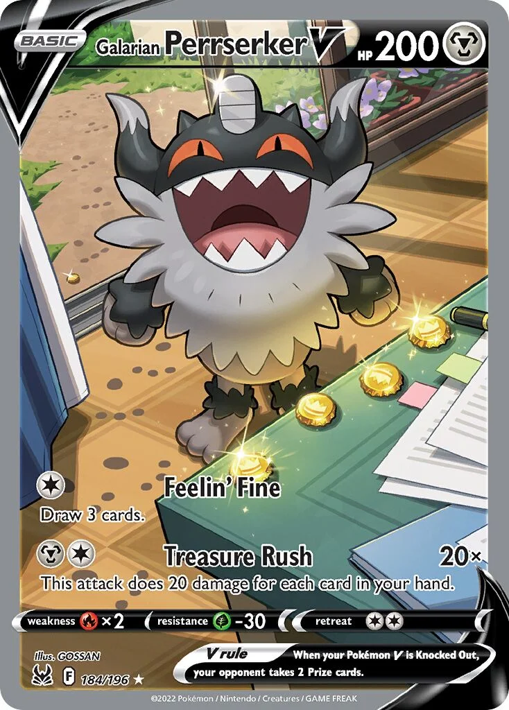 Galarian Perrserker V 「LOR 184/196」「EN」