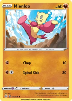 Mienfoo #103/196 · Pokémon